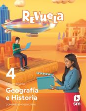 Portada de Geografía e Historia. 4 Secundaria. Revuela. Comunidad Valenciana