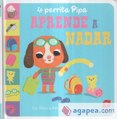 La perrita Pipa aprende a nadar