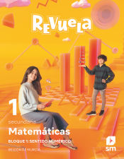 Portada de Matemáticas. 1 Secundaria. Revuela. Región de Murcia
