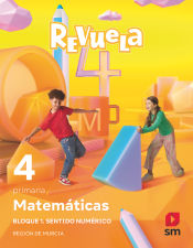 Portada de Matemáticas. 4 Primaria. Revuela. Región de Murcia