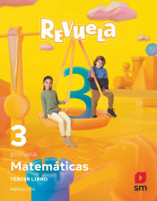 Portada de Matemáticas. Trimestres temáticos. 3 Primaria. Revuela. Andalucía
