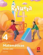 Portada de Matem&aacute;ticas. Trimestres tem&aacute;ticos. 4 Primaria. Revuela. Galicia