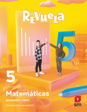 Portada de Matemáticas. Trimestres temáticos. 5 Primaria. Revuela. Comunidad de Madrid