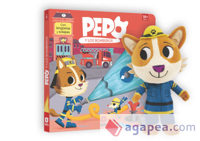 Pack Pepo y los bomberos + muñeco Pepo bombero