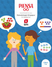 Portada de Piensa infinito. Matematicas 1º Educación Primaria. Metodología Singapur Edición Madrid