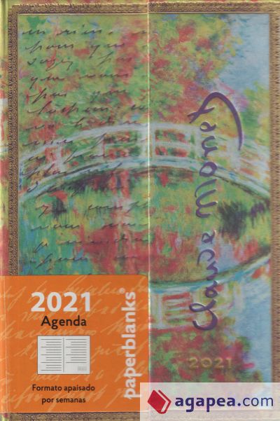 Agenda 2021 Monet (El Puente). Mini, apaisado 12 meses