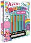 Hearts Stars Rainbows Colouring - Eng