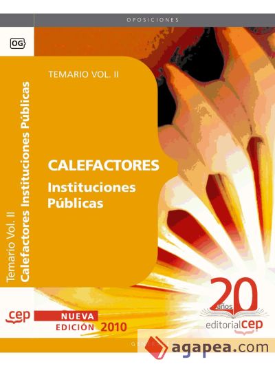 Calefactores Instituciones Públicas. Temario Vol. II