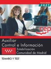 Portada de Auxiliar Control e Información. Estabilización. Comunidad de Madrid. Temario y test