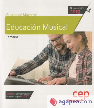 Cuerpo de Maestros. Educación Musical. Temario