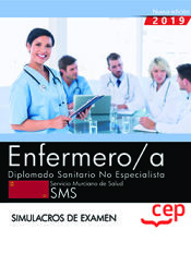 Portada de Enfermero/a. Diplomado Sanitario No Especialista. Servicio Murciano de Salud. SMS. Simulacros de examen