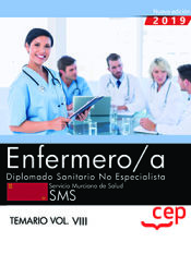 Portada de Enfermero/a. Diplomado Sanitario no Especialista. Servicio Murciano de Salud. SMS. Temario Vol.VIII