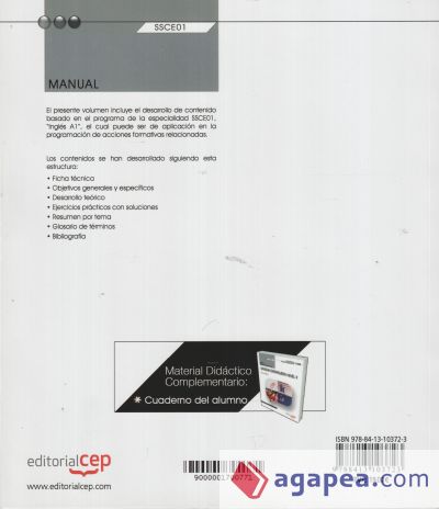 Manual. Inglés A1 (SSCE01). Formación complementaria
