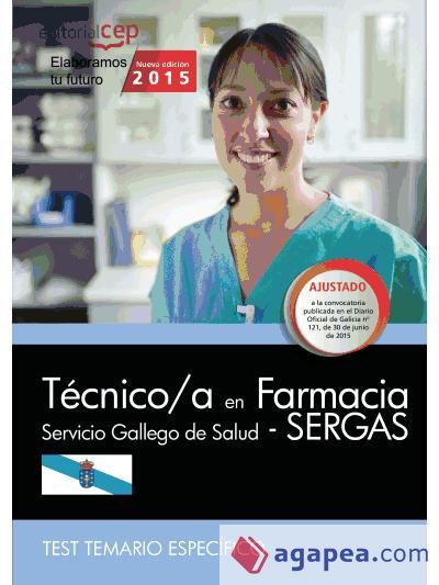 Técnico/a en Farmacia del Servicio Gallego de Salud (SERGAS). Test temario específico
