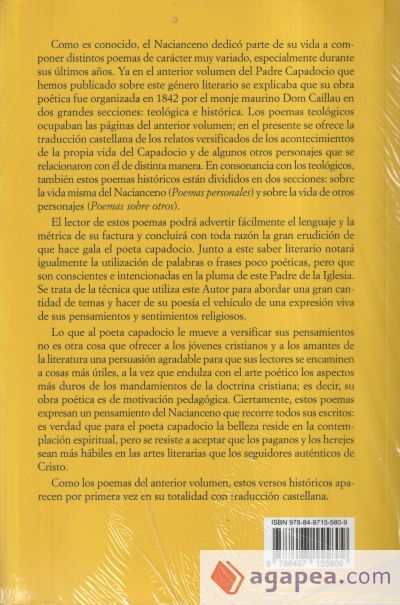 Poemas hist&oacute;ricos. 1. Personales. 2. Sobre otros