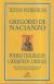 Portada de Poemas teológicos. 1. Dogmáticos. 2. Morales, de Gregorio de Nacianzo