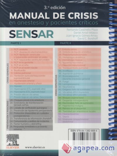 Manual de crisis en anestesia y pacientes criticos sensar Manual de crisis en anestesia y pacientes criticos sensar