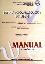 Portada de Batería Psicopedagógica EVALÚA 6. Manual