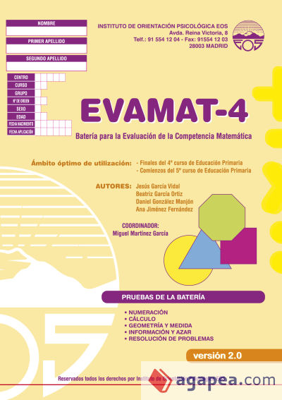 EVAMAT-4 Batería para la Evaluación de la Competencia Matemática