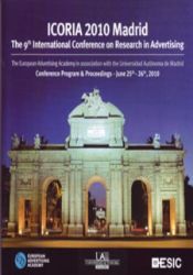 Portada de I Congreso ICORIA 2010. The 9th International Conference on Research in Advertising en Madrid