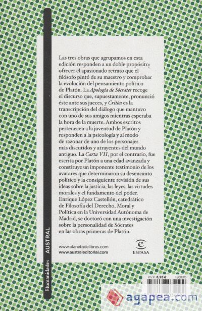Apolog&iacute;a de S&oacute;crates / Crit&oacute;n / Carta VII