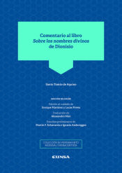 Portada de Comentario al libro Sobre los nombres divinos de Dionisio