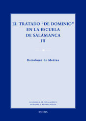 Portada de El tratado "de dominio" en la escuela de Salamanca, VOL. III