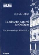 Portada de Filosofía natural de Ockham como fenomenología del individuo, La