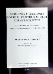 Portada de SERMONES Y LECCIONES SOBRE EL CAPITULO 24, 23-31 DEL ECLESIA