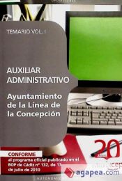 Portada de Auxiliar Administrativo de la Línea de la Concepción. Temario Vol. I