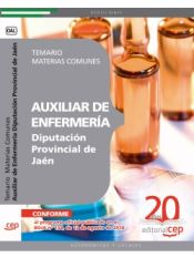 Portada de Auxiliar de Enfermería Diputación Provincial de Jaén. Temario Materias Comunes