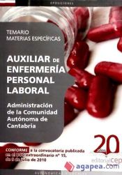 Portada de Auxiliar de Enfermería Personal Laboral  de la Administración de la Comunidad Autónoma de Cantabria. Temario Materias Específicas