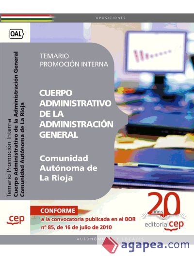 Cuerpo Administrativo de la Administración General de la Comunidad Autónoma de la Rioja. Promoción Interna Temario