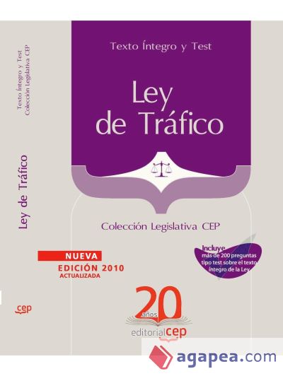 Ley de Tráfico. Texto Íntegro y Test. Colección Legislativa CEP