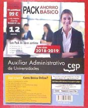 Portada de PACK AHORRO BASICO. Auxiliares Administrativos de Universidades