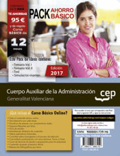 Portada de PACK AHORRO BÁSICO. Cuerpo Auxiliar de la Administración. Generalitat Valenciana