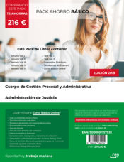 Portada de PACK AHORRO BÁSICO. Cuerpo de Gestión Procesal y Administrativa de la Administración de Justicia. Turno Libre