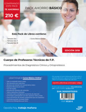 Portada de PACK AHORRO BÁSICO. Cuerpo de Profesores Técnicos de F.P. Procedimientos de Diagnóstico Clínico y Ortoprotésico