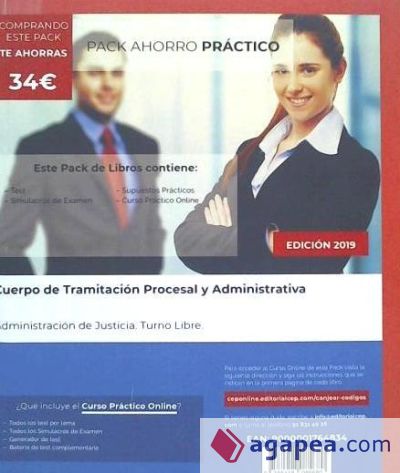 PACK AHORRO PRÁCTICO. Cuerpo de Tramitación Procesal y Administrativa de la Administración de Justicia. Turno Libre