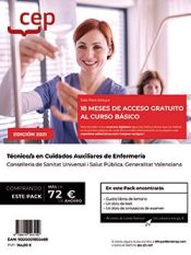 Portada de Pack de libros + Curso básico. Técnico/a en Cuidados Auxiliares de Enfermería. Conselleria de Sanitat Universal i Salut Pública. Generalitat Valenciana