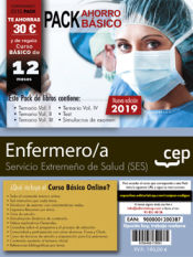 Portada de Pack de libros y acceso gratuito. Enfermero/a. Servicio Extremeño de Salud (SES)