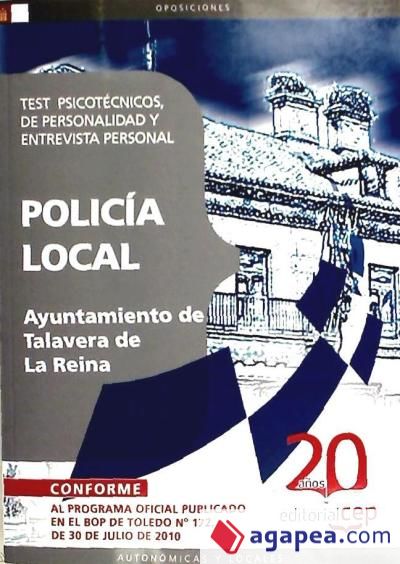 Policía Local Ayuntamiento de Talavera de La Reina. Test  Psicotécnicos, de Personalidad y Entrevista Personal