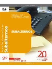 Portada de Subalternos. Temario, Test y Supuestos Prácticos