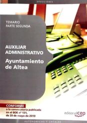 Portada de Auxiliar Administrativo Ayuntamiento de Altea. Temario Parte II