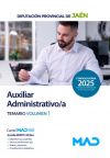 Auxiliar Administrativo/a. Temario Volumen 1. Diputación Provincial De Jaén