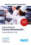 Cocina y Restauración (Grupo Profesional E1). Temario específico y test. Ministerios