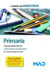 Cuerpo De Maestros. Primaria. Temas Espec&iacute;ficos Comunitat Valenciana