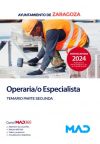 Operaria/o Especialista. Temario Parte Segunda. Ayuntamiento De Zaragoza