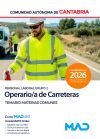 Operario De Carreteras (personal Laboral Grupo 2). Temario De Materias Comunes. Comunidad Aut&oacute;noma De Cantabria