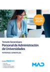 Personal De Administración De Universidades. Temario General Materias Generales